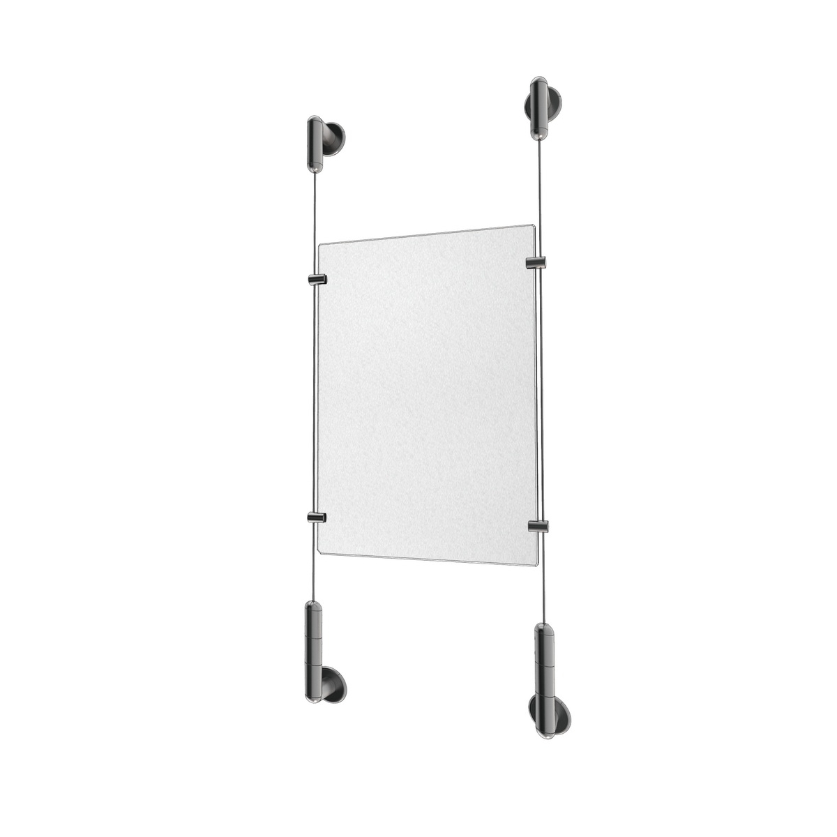 Clear Acrylic Sign Holder Kit for Media 1 x 8.5'' x 11''